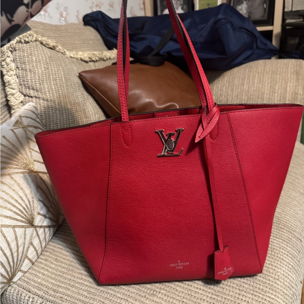 Louis Vuitton Cabas Red Tote Bag